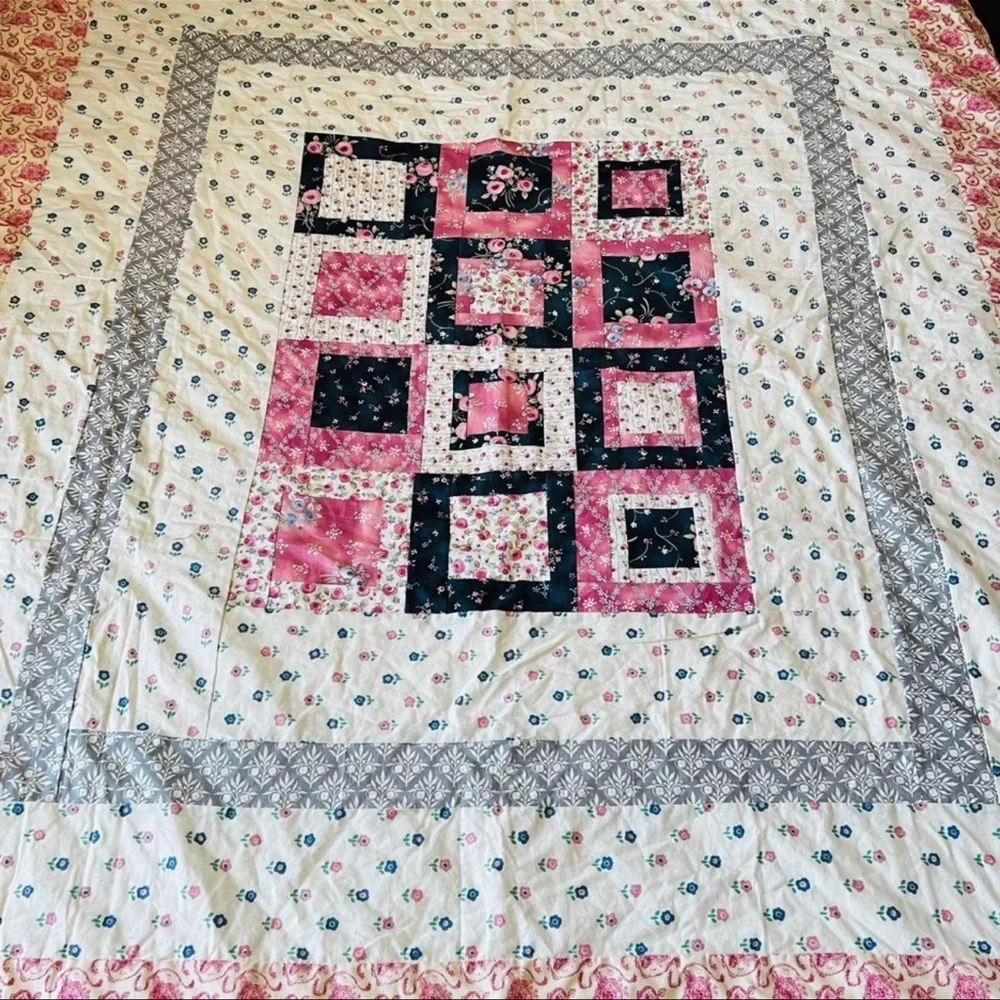 62”x72” New Twin Size Cotton Handmade Quilt .